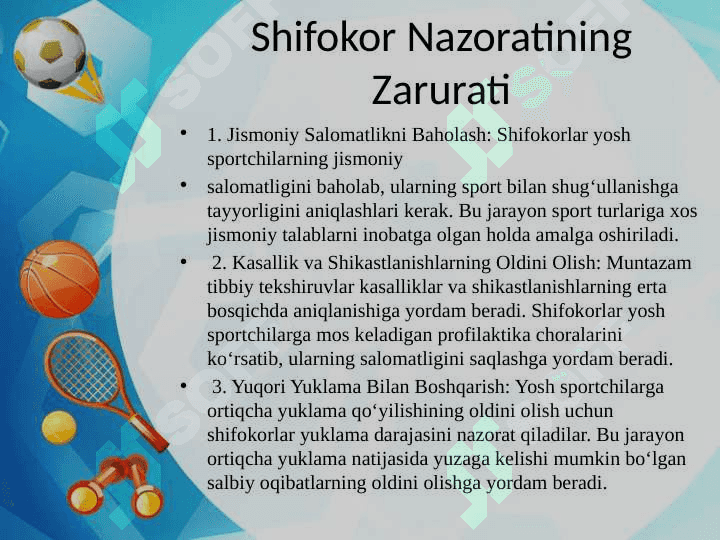 Tibbiy ko'rik va shifokor nazorati 4