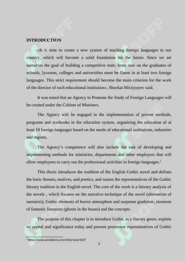 Gothic elements in the modern ENGLISH novel 3