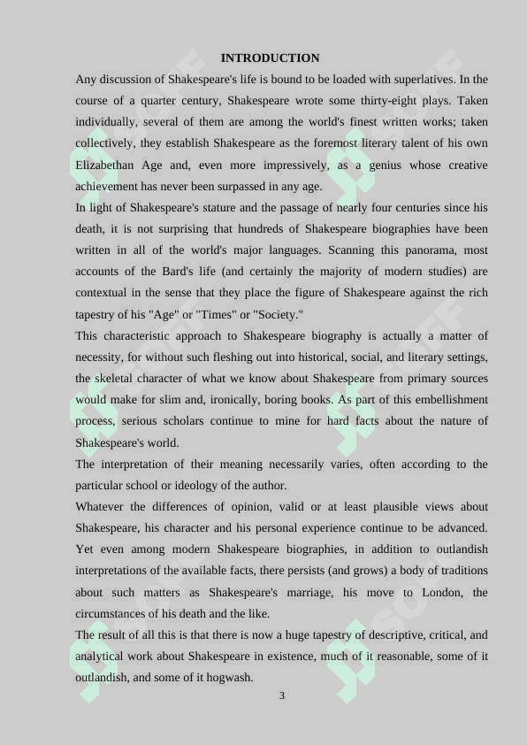 THE LIFE AND CREATIVE ACTIVITY OF WILLIAM SHAKESPEARE 3