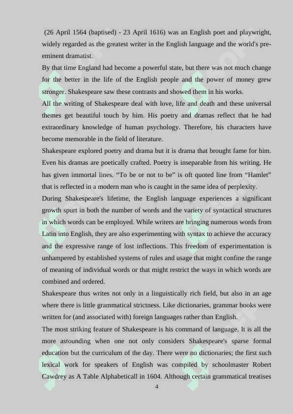 THE LIFE AND CREATIVE ACTIVITY OF WILLIAM SHAKESPEARE 4
