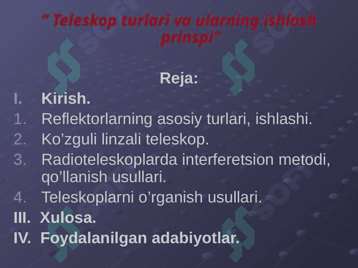 Teleskop turlari va ularning ishlash prinsipi 2