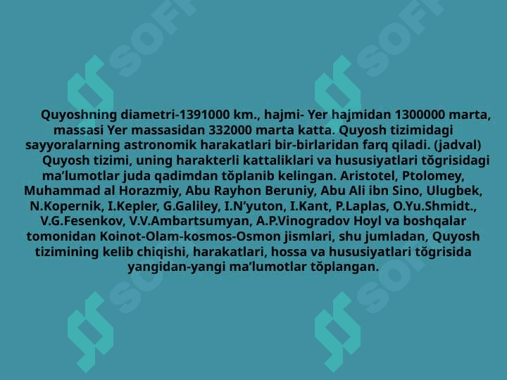 Quyosh va osmon jismlari 3