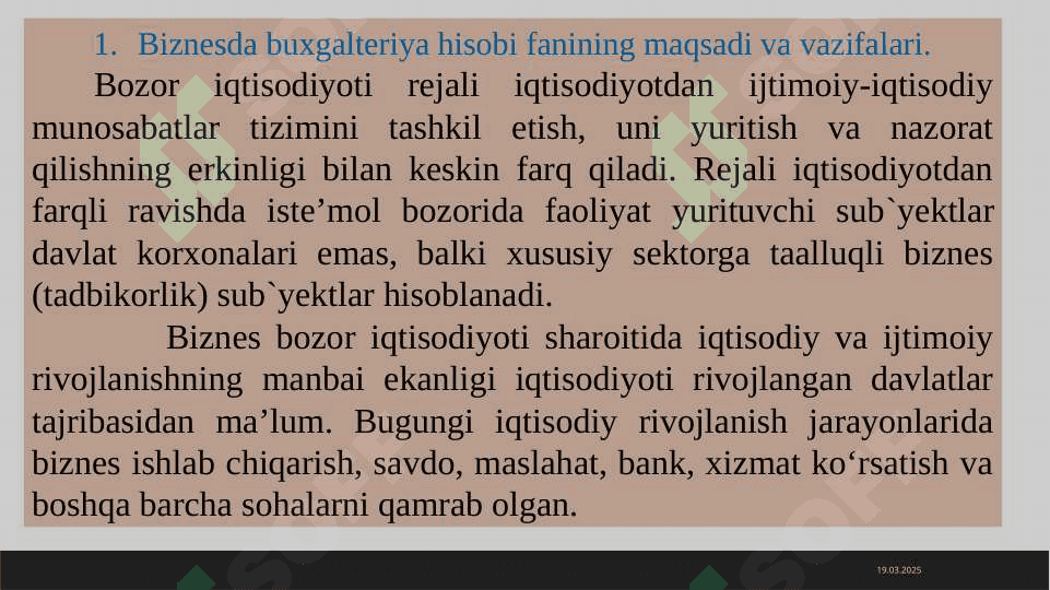 Biznesda buxgalteriya hisobi faniga kirish 3