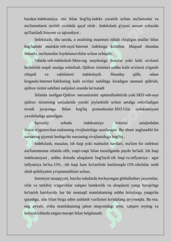 Index tushunchasi 5