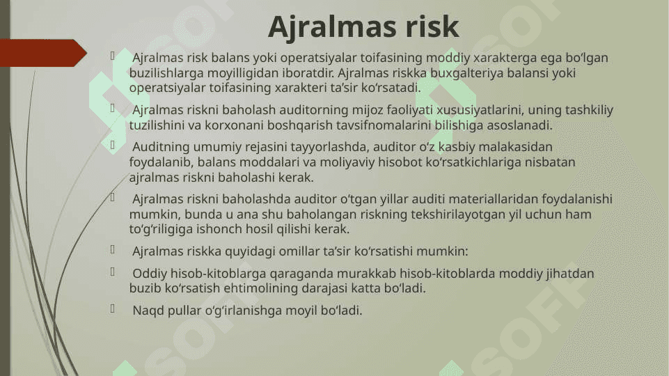Muhimlik va auditorlik riski 4