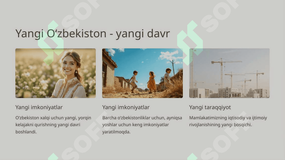 O'zbekistonda ijtimoiy sohada amalga oshirilayotgan o'zgarishlar mazmun va mohiyati 2 3