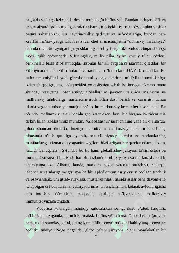 MA'NAVIYAT VA TEXNIKA TARAQQIYOTI 7