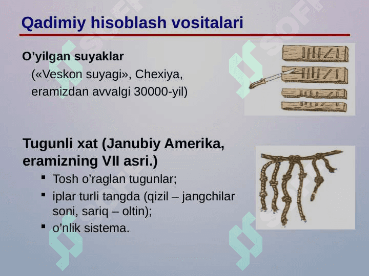 HISOBLASH TEXNIKASI TARIXI 2