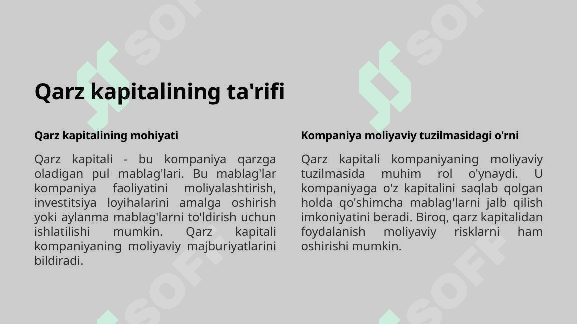 Kompaniya qarz kapitali 3
