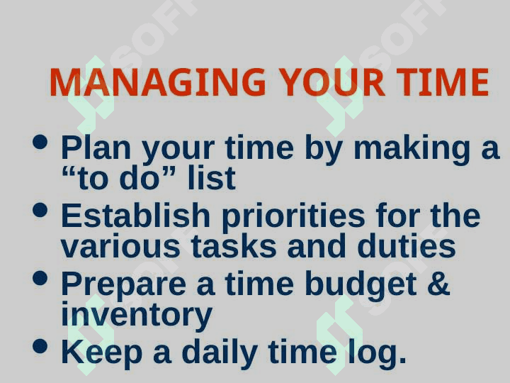 Time and time management 7