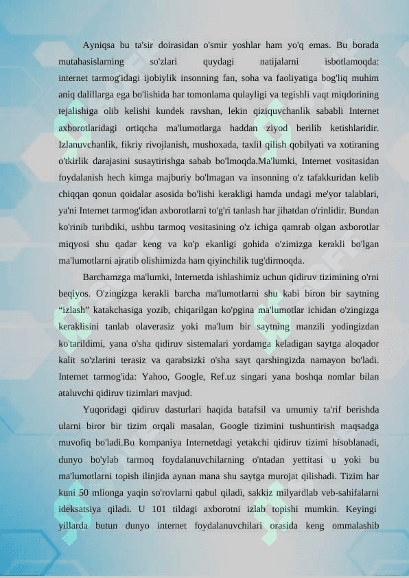 INTERNET HAQIDA 2