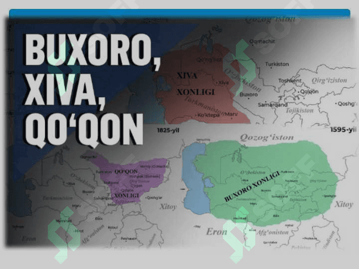 Xonliklarni tashkil topishi. Chor Rossiyasi xukmronligi davrida davlat va  sud-huquq  tizimi 2