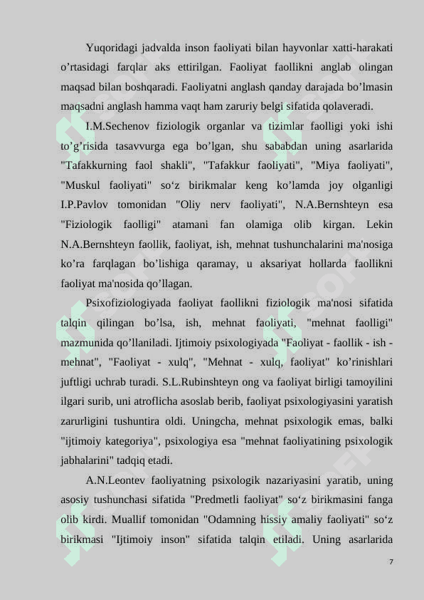 FAOLIYAT 7
