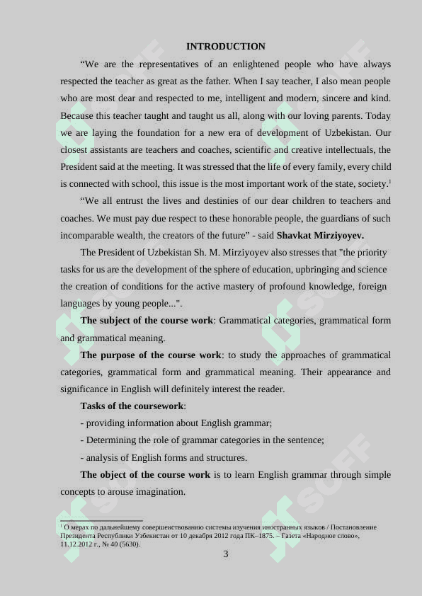 Grammatical categories, grammatical form and grammatical meaning. 3