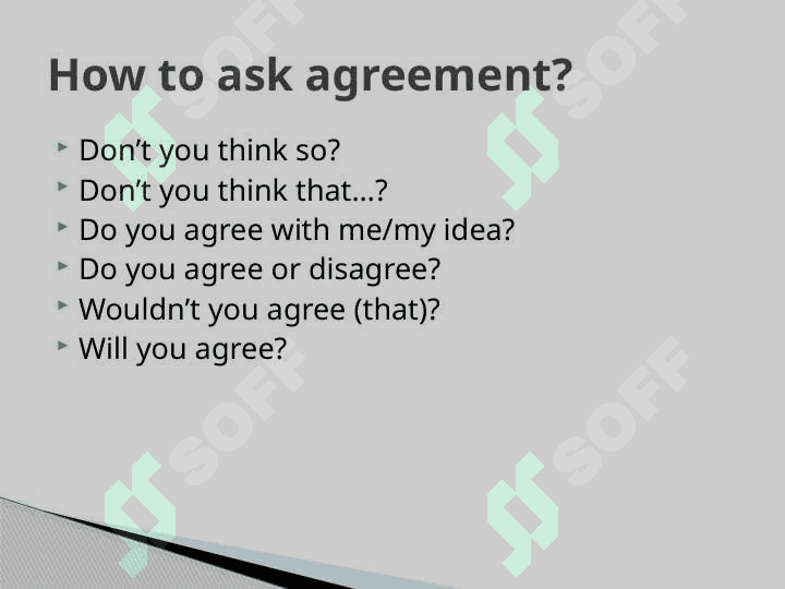 Agreement and disagreement 3