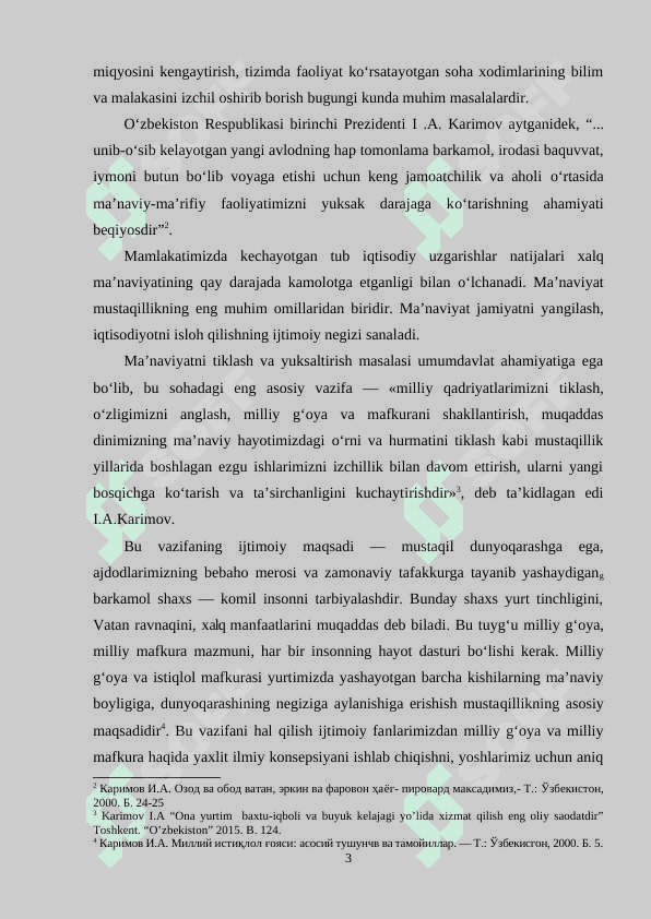O‘zbekistonni rivojlantirish harakatlar strategiyasining ma’naviy rivojlanish bilan uzviy bog‘liqligi 3