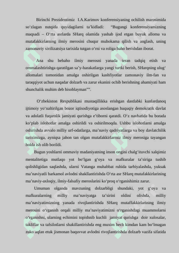 O'RTA ASRLAR SHARQ MUTAFAKKIRLARINING AHLOQIY MA’NAVIY QRASHLARI 3
