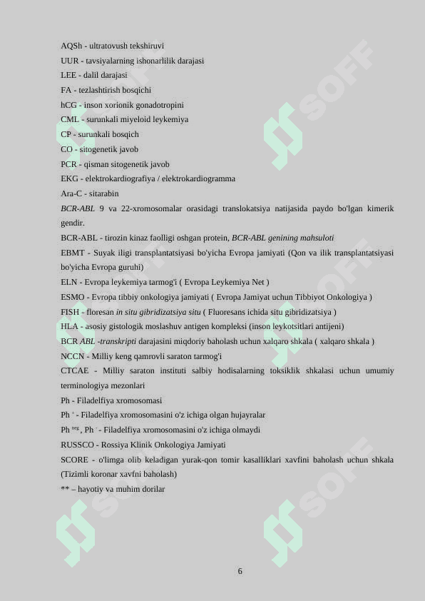 Surunkali miyelogen leykemiya 6