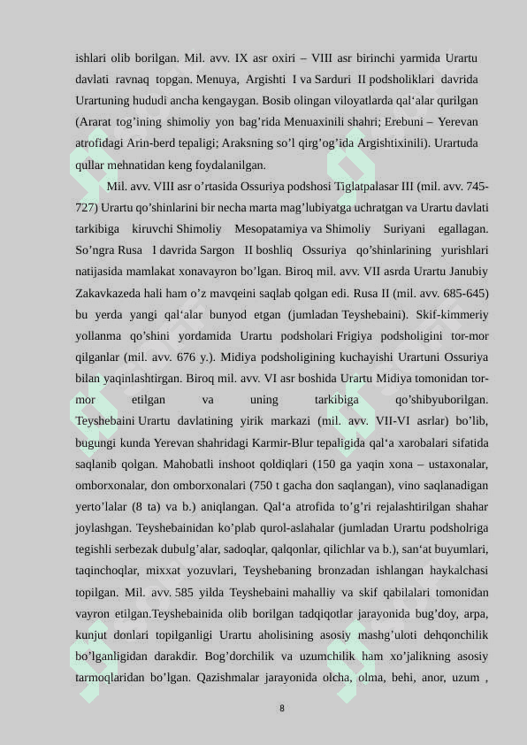 Urartu podshohligi 8