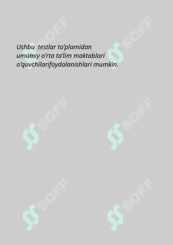 Matematika fanidan testlar 2