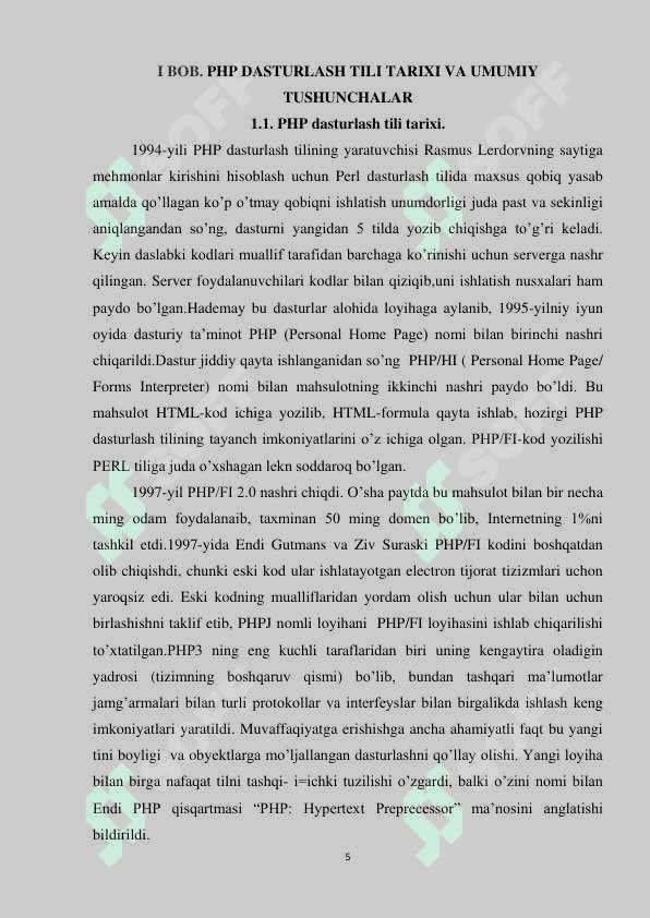 PHP DASTURI HAQIDA MA’LUMOT 4