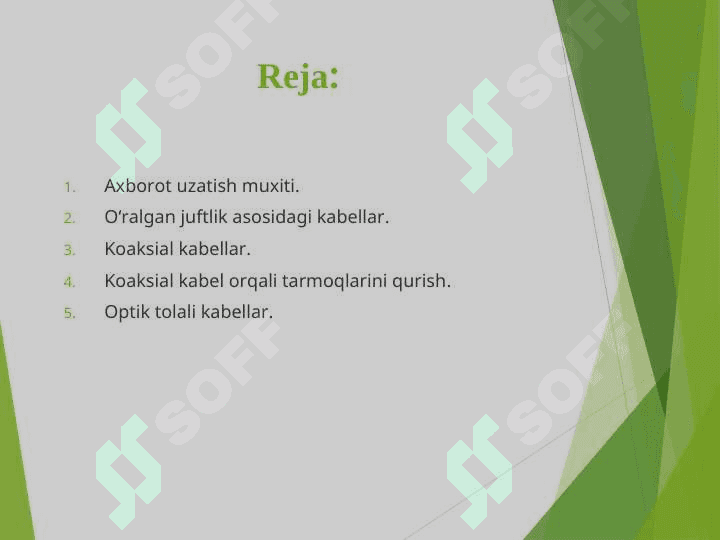 Simli axborot uzatish muhitlari 2