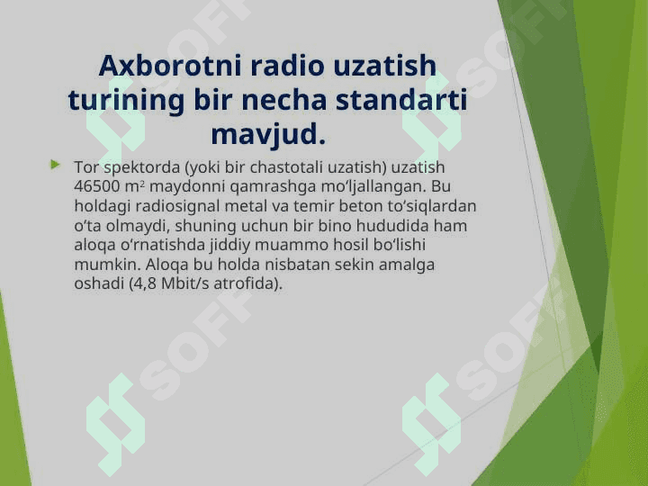 Simsiz axborot uzatish muhitlari 6