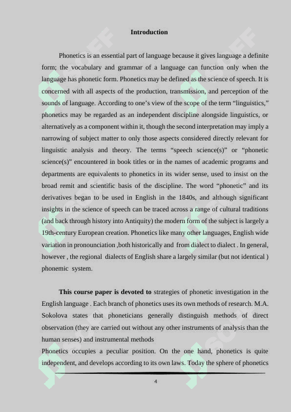 Methods of phonetic investigation 4