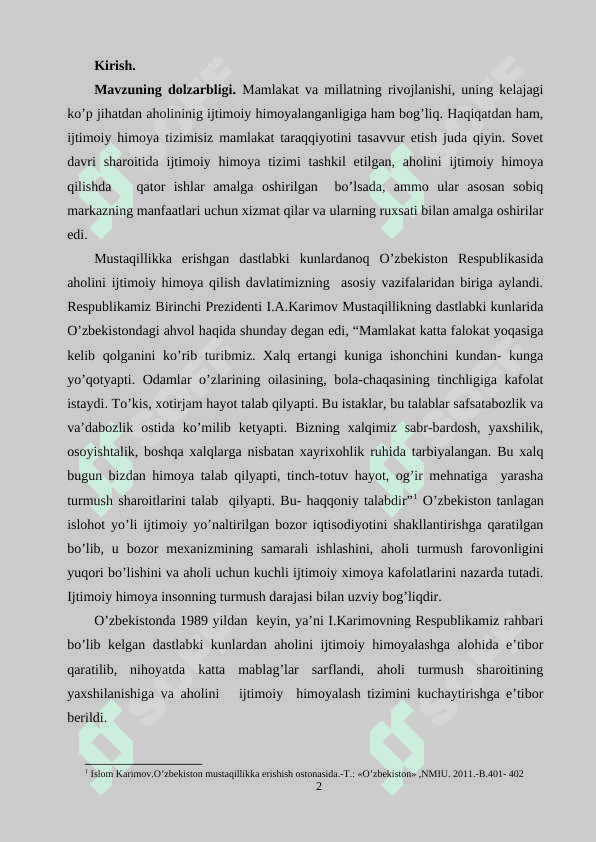 O'zbekistonda mustaqillik yillarida aholini ijtimoiy  himoyalash  tizimi 2