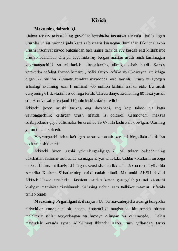 Ikkinchi jahon urushi yillarida AQSH 2