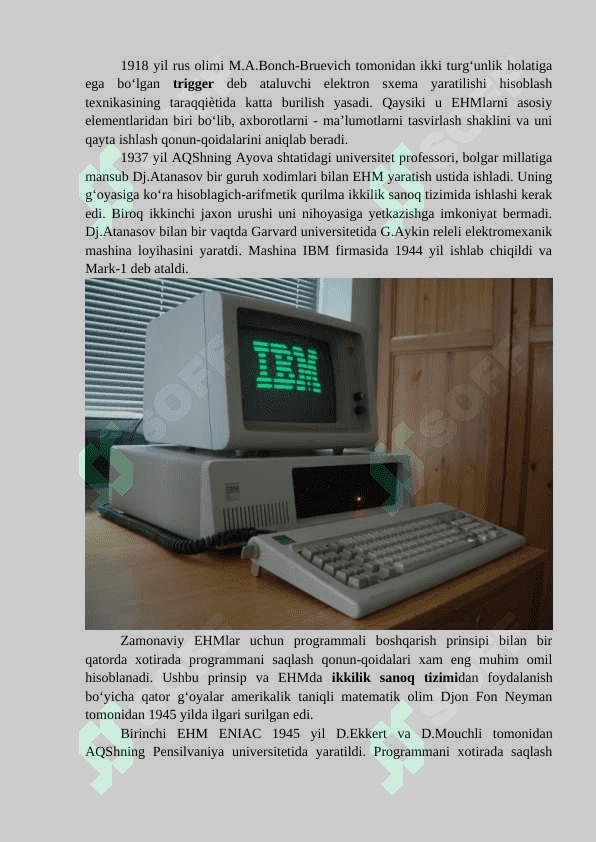 Shaxsiy kompyuter arxitekturasi. 2