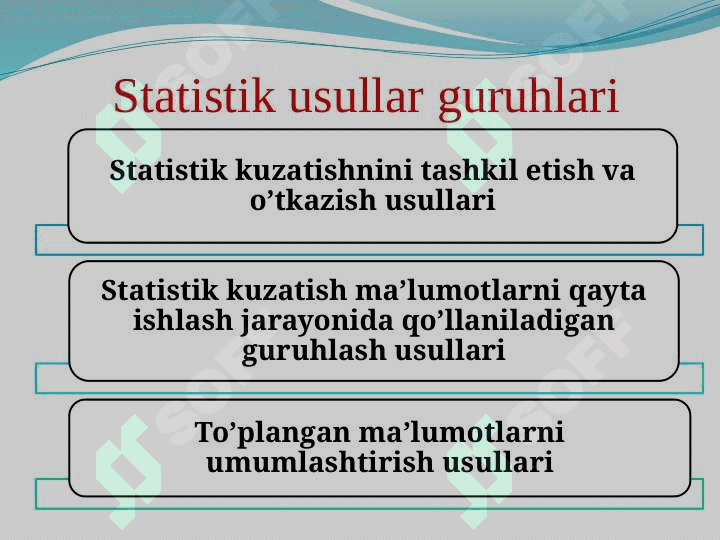 MAVZU. Statistika faniga kirish 7