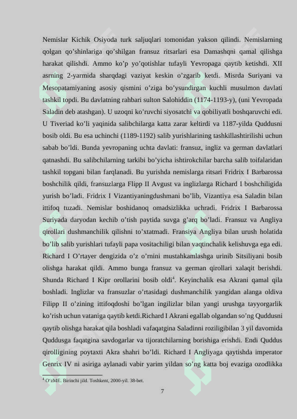 SALIB YURISHLARI 7