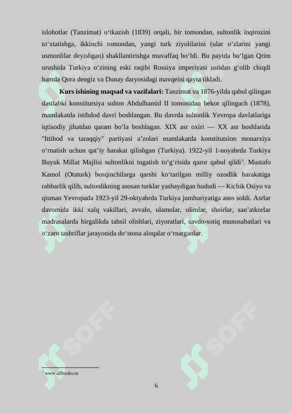 USMONIYLAR IMPERIYASINING INQIROZI 6