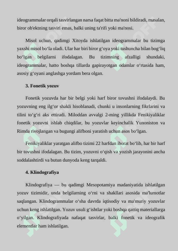 ILK YOZUVLАR VА ULАRNING TURLАRI 3