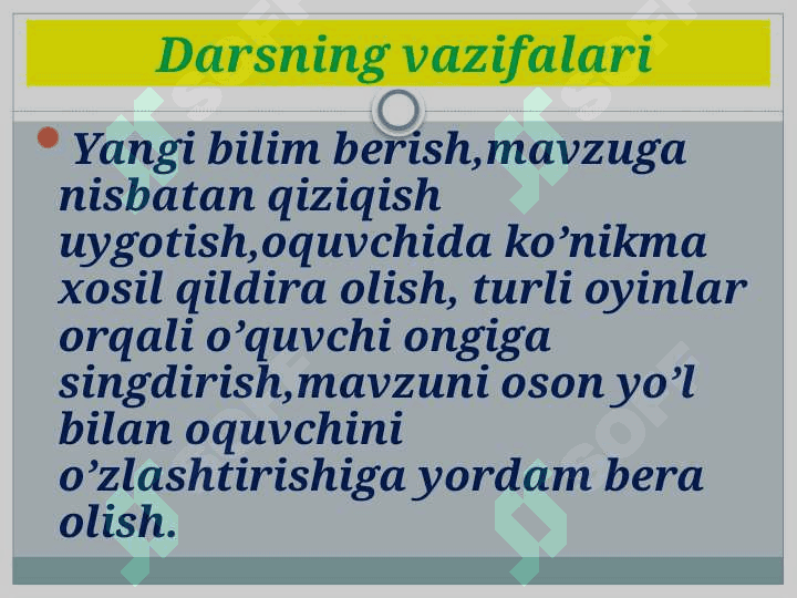 Mevalar mavzusida dars ishlanma 3