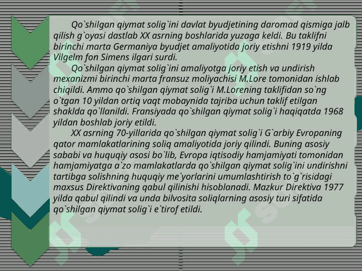 QO`SHILGAN QIYMAT SOLIG`I 4