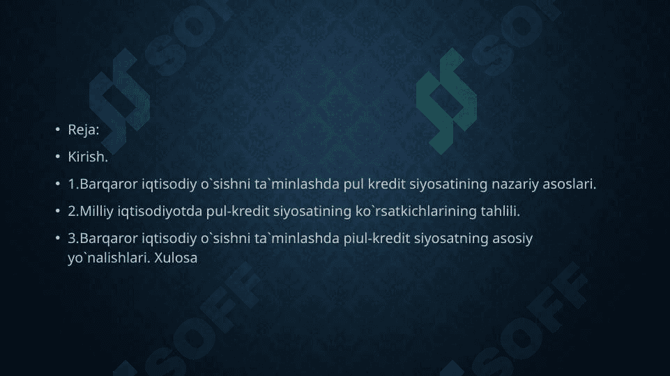 PUL-KREDIT SIYOSATI 2