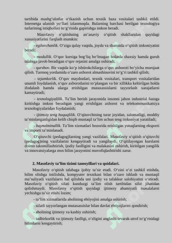 Masofaviy ta’lim 2