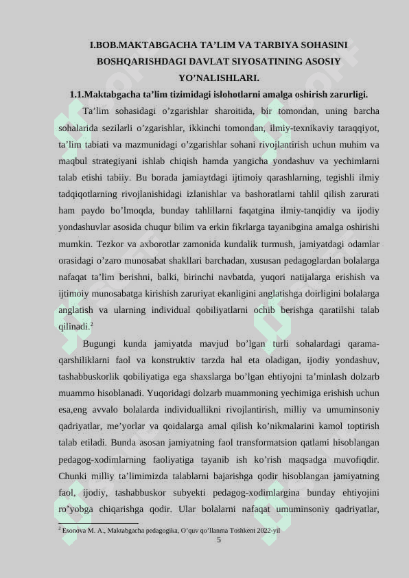 O'zbekistonda maktabgacha ta'lim tizimini boshqarish. 5