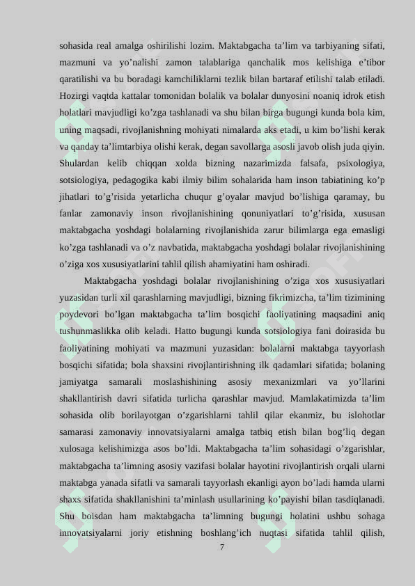 O'zbekistonda maktabgacha ta'lim tizimini boshqarish. 7