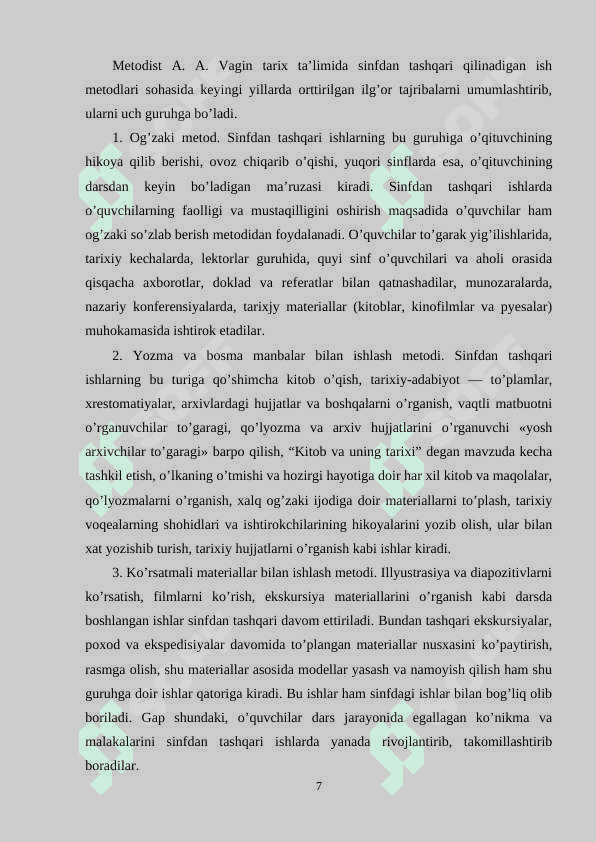 TARIX BO’YICHA SINFDAN TASHQARI OLIB BORILADIGAN ISHLAR 7