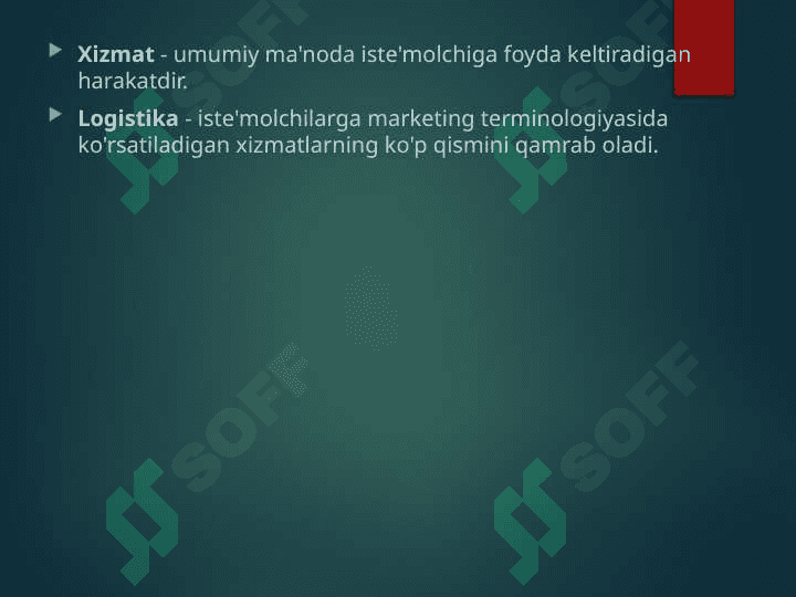 Logistikada servis xizmati 2
