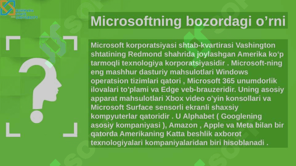 Microsoft kompaniyasi 5