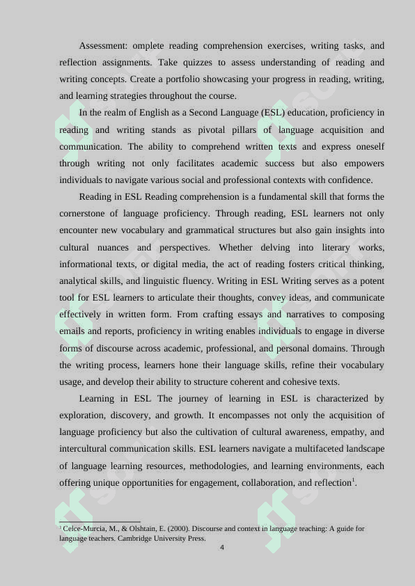 READING WRITING AND LEARNING IN ESL 3