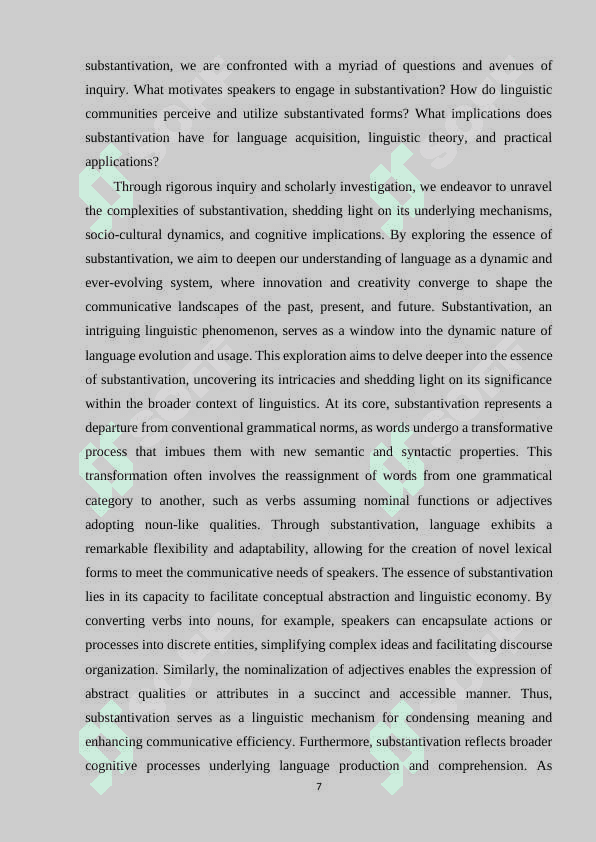 SUBSTANTIVATION 6