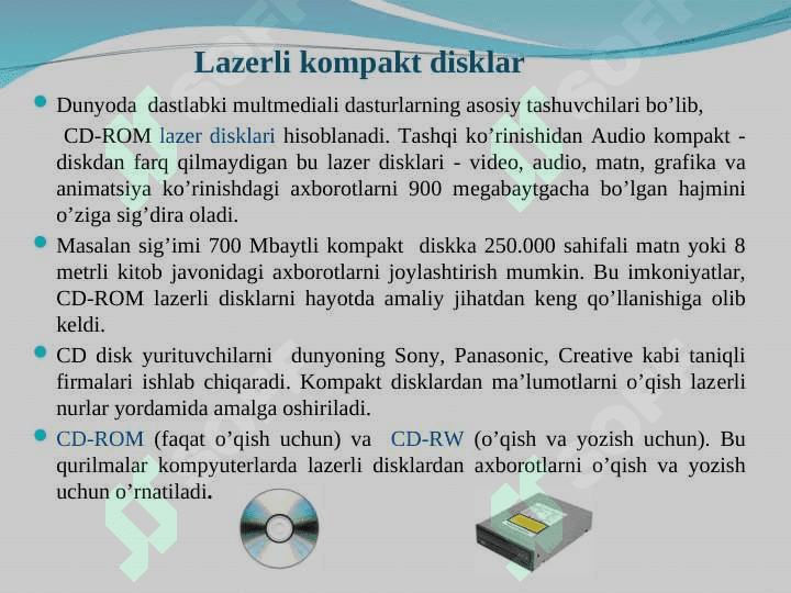 Disklarga xizmat ko'rsatuvchi dasturlar 4