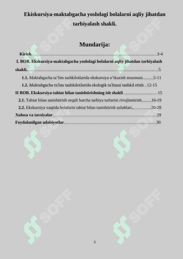 Ekiskursiya-maktabgacha yoshdagi bolalarni aqliy jihatdan tarbiyalash shakli 2