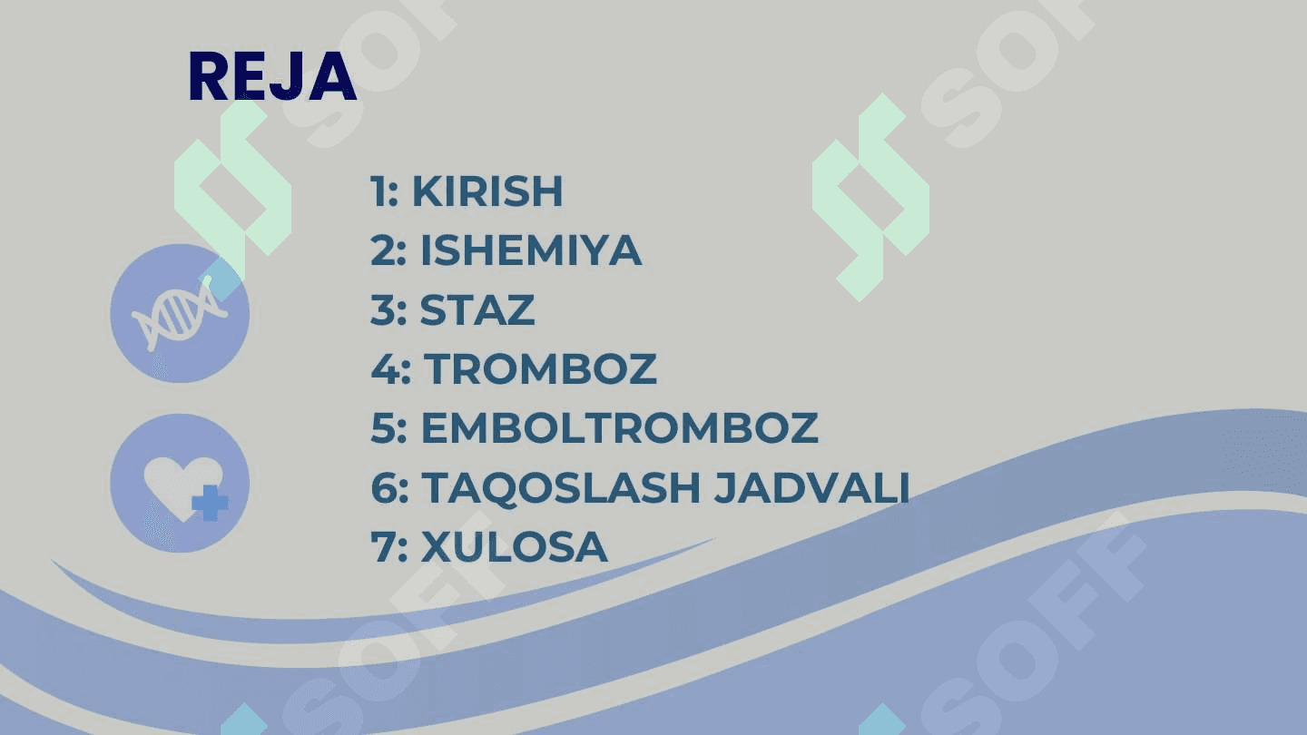 Ishemiya ,staz, tromboz va emboliya 2