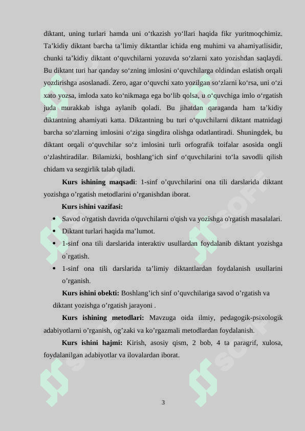 1-sinf o’quvchilarini diktant yozishga o’rgatish metodikasi. 3